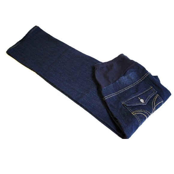 Oh Mamma Womens Maternity Denim Blue Jeans Size XL 16 18 - Picture 2 of 7